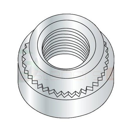 Self Clinching Lock Nut, #10-24, Steel, Zinc Plated, 8000 PK